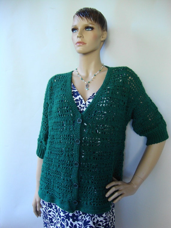 emerald green cardigan sweater