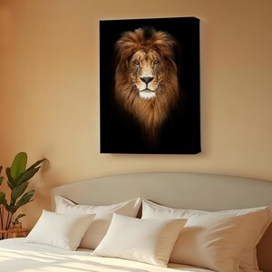 Lion Decorative Canvas Print, Framed Canvas Wall Art, Animal Canvas Wall Decor, Animal Canvas Wall Art, Large Wall Art, Housewarming Gifts