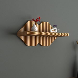 Parametric Decor - Modern Parametric Shelf  - 3D Acoustic Panel Wall Art  - Large Wall Decor -Wavy Wooden Shelf - Bookshelf -Floating Shelf