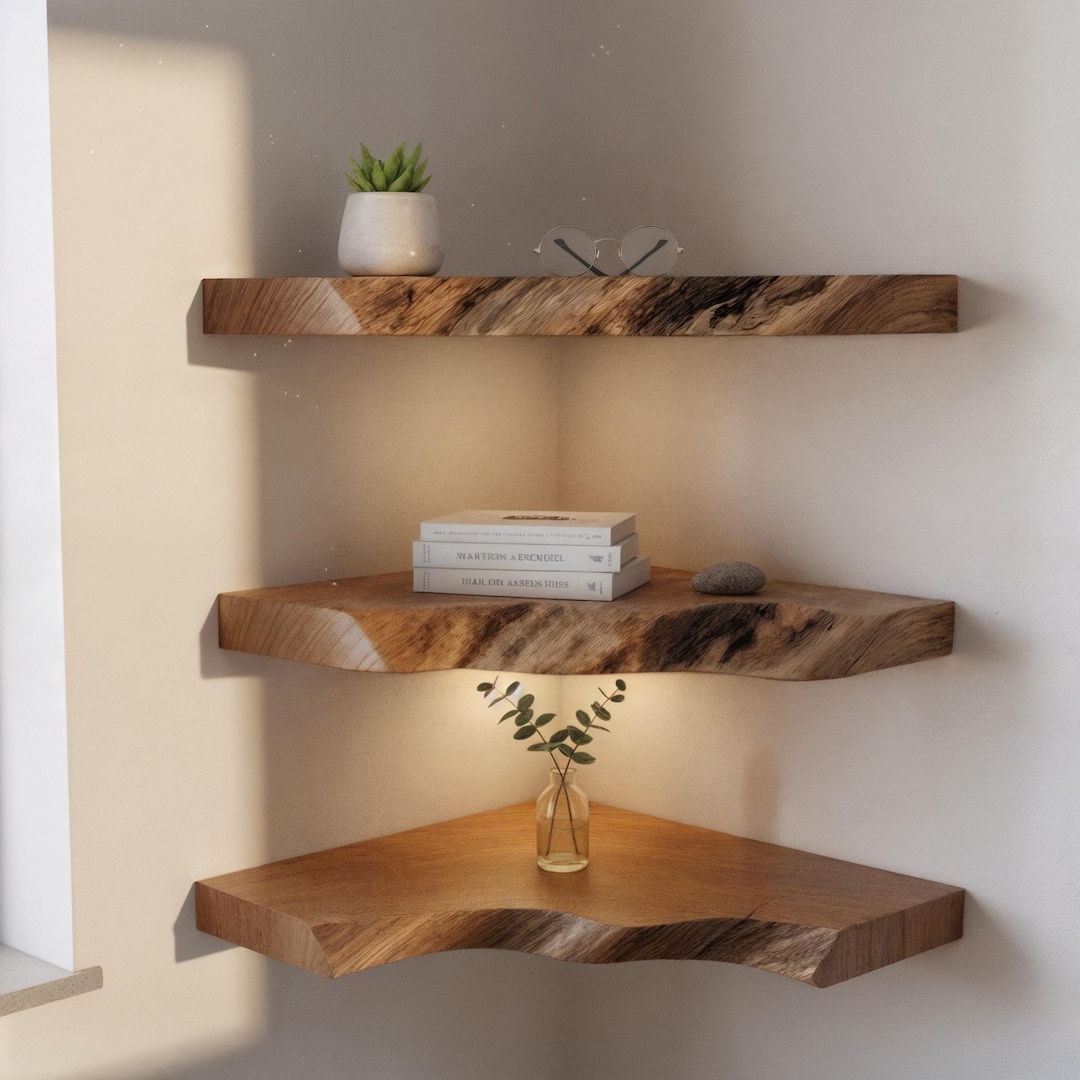Solid Wood Corner Shelf