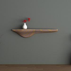 Parametric Wavy Wooden Floating Shelves - Parametric Geometric Shelf - Parametric  Wavy Wooden Shelf - Floating Shelf Parametric Wall Piece