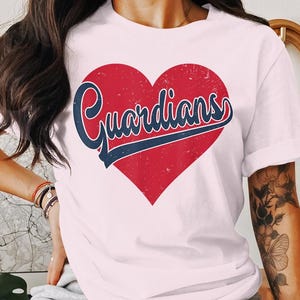 Guardians Baseball PNG Love Proud Heard Guardians Love Designs, Guardians PNG Retro Team Vintage Baseball Group Matching, Digital Download.