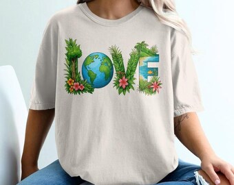 Retro Earth Day PNG SVG: Kärlek Jorden Vardagsdesign (Digital Fil)