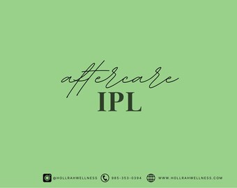 IPL Aftercare cards- Canva editable template
