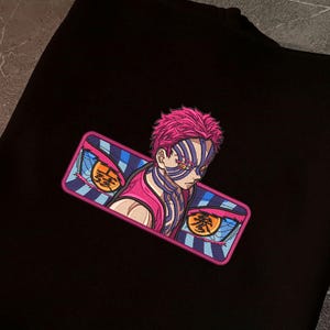 Unisex Demon Embroidered Sweatshirt, Anime Crewneck, Unisex Anime Sweatshirt, Demon Fan Gift, Manga Streetwear, Anime Gift For Him