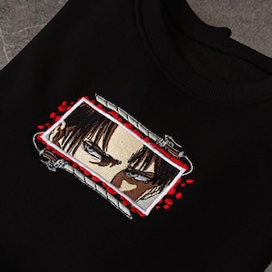 Anime Embroidered Sweatshirt , Armin Embroidered Hoodie - Premium Quality, Customizable Sweatshirt with Unique Embroidery Design, Anime Tee