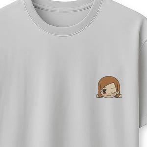 Embroidered Chibi Nobara Shirt, Gojo Sweater, Cute Anime Character Design, Perfect Gift for Anime Fans, Perfect Gift for JJK Lovers