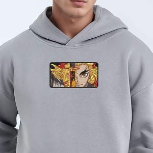 Anime Embroidered Sweatshirt, Embroidered Anime Shirt, Anime Shirt, Embroidered Shirt, Embroidered Hoodie, Anime Gift For Him, Anime hoodie