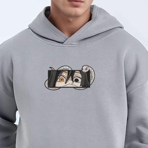 Anime Embroidered Sweatshirt, Embroidered Anime Shirt, Anime Shirt, Embroidered Shirt, Embroidered Hoodie, Anime Tee, Stylish Anime Hoodie