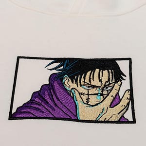 Unisex Choso Embroidered Sweatshirt, Anime Crewneck, Unisex Anime Sweatshirt, JJK Fan Gift, Manga Streetwear, Anime Gift For Him, Anime Tee