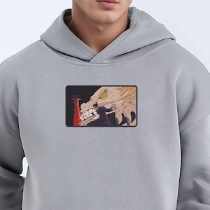Anime Embroidered Sweatshirt, Embroidered Anime Shirt, Anime Shirt, Embroidered Shirt, Embroidered Hoodie, Anime Gift For Him, Anime hoodie