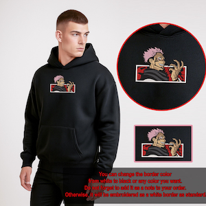 Unique JJK Anime Apparel, Embroidered Character Sweatshirt. A Cozy Otaku Hoodie and Personalized Fan Tee – The Ideal Anime Lover&#39;s Gift