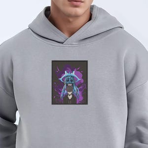 Shadow Army Embroidered Sweatshirt, I Alone Level Up-Inspired Anime Hoodie, Double Dungeon Shirt, Perfect Gift for Manhwa & Anime Fans