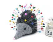 Pincushion, Hedgehog, upcycled wool, handmade, Aspen Bayberry