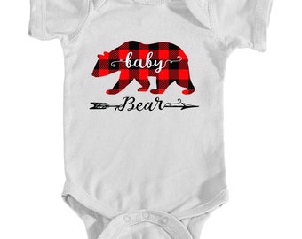 Baby Bear Buffalo Plaid Bodysuit