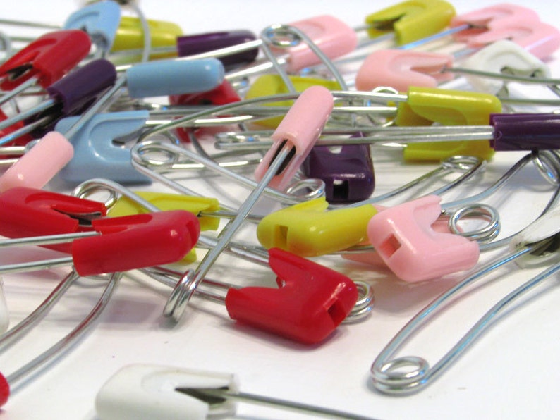 Cloth Diaper Pins SET OF 4 Locking head pins baby nappy Etsy