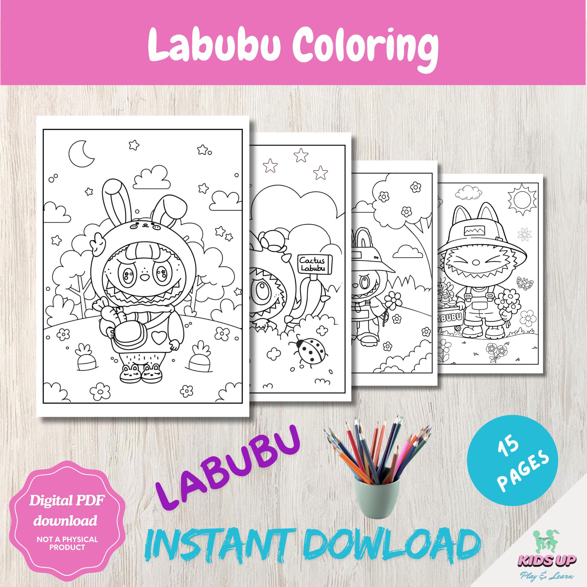 Labubu Coloring Book, Labubu Coloring Pages, the Monsters Coloring Book ...