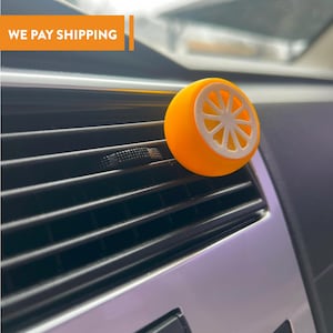 Cute Car Vent Clip Diffuser – Orange Slice Car Accessory for Women – Car Decor Gift – Essential Oil Air Freshener – Small Car Gift Ideas
