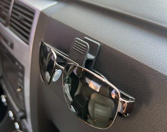 Car Sunglass Holder | Dashboard Clip for Sunglasses | No Scratch Glasses Mount | Universal Car Accessory | Gift for Drivers