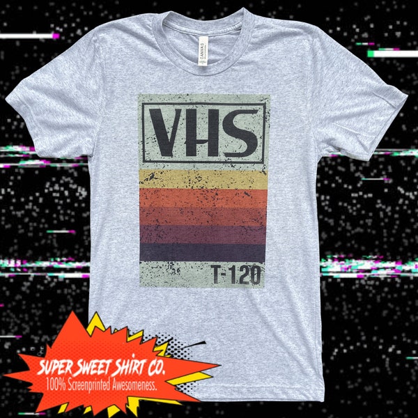 Retro Style VHS Logo Shirt - Vintage Video Cassette Tee - 90s Nostalgia Fashion - Unisex Graphic T-Shirt - Hipster Streetwear