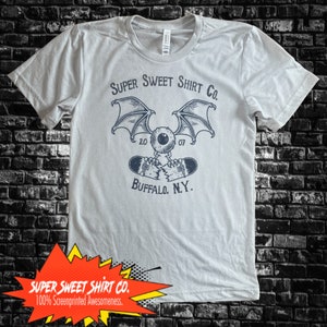 Chemise Super Sweet Shirt Company, T-shirt punk, vêtements de skateur, chemise de skateboard, vêtements de musique métal, vêtements de rock and roll,