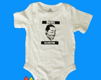 Duke Ellington Jazz bodysuit, baby shower gift, New Dad, New Mom Gift, Expecting Mom Gift, Gender Neutral Baby Clothes, baby boy, baby girl