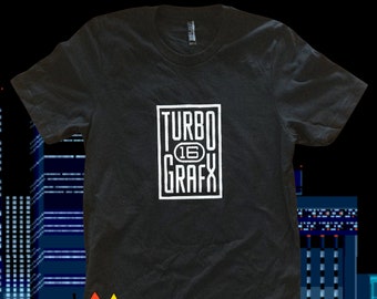 Turbografx 16 T-Shirt, Video game shirt, Gamer, Computer Science, gift for techie, PC gamer shirt, Classic Arcade games,  8 bit, Genesis