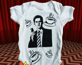 Agent Cooper Coffee Bodysuit, baby shower gift, New Dad, New Mom Gift, Expecting Mom Gift, Gender Neutral Baby Clothes, baby Girl, baby boy