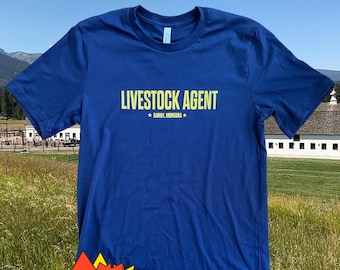 Livestock Agent T-shirt, Montana, Cowboy, Western, Country Shirt, Farming, USA, gift for him, gift for dad, The great frontier, Outlaw