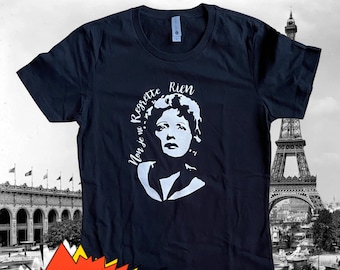 Edith Piaf French Women's Shirt, French Shirt, Paris Shirt, Jazz shirt, Womens shirts, Birthday Gift