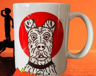 Isle of Dogs Mug, Spots Mug, Coffee gift, Wes Anderson movie, Wes Anderson, wes anderson mug, mens mug, Atari Lives, coffee cup,