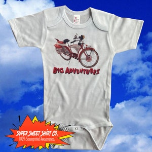 Pee Wee Bike Bodysuit, Big Adventure, baby shower gift, New Dad, New Mom, Expecting Mom Gift, Gender Neutral, baby Girl, baby boy, Nursery