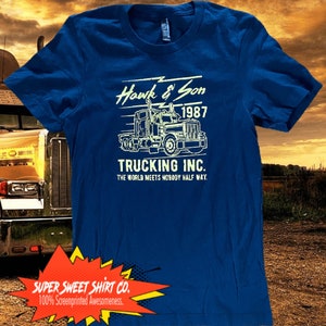 Over-the-top-shirt, Hawk and Son-shirt, T-shirt trucker, cadeaus voor hem, grappige t-shirts, cadeau vriendje, shirts, verjaardagscadeau, cadeau man