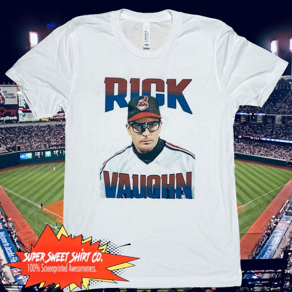 Wild Thing Ricky Vaughn Major League Movie Shirt - Camiseta de béisbol retro - Vintage Style Cleveland Indians - Charlie Sheen