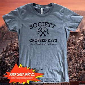 Grand Budapest Hotel Women&#39;s Shirt, Crossed Keys Shirt, gift for her, gifts for women, Wes Anderson, Life Aquatic, Isle of Dogs