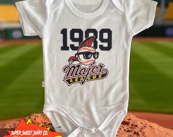 Major League Baby Bodysuit | Wild Thing Ricky Vaughn | 1989 Baseball Movie Baby Gift | Funny Sports Onesie | Super Soft Baby Clothing