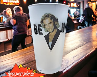 Road House Wade Garrett Be Nice 17oz Pint Beer Mug Glass Bar Man Cave Decor Tavern Pub Patrick Swayze Sam Elliot