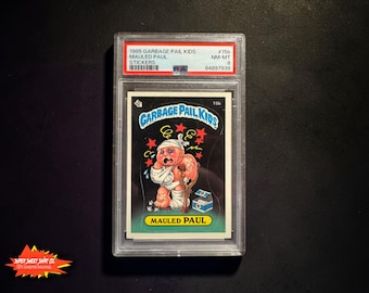 Garbage Pail Kids Mauled Paul 15b Graded 8 | Vintage 80s GPK Slabbed Card | Retro Trading Card Collectible