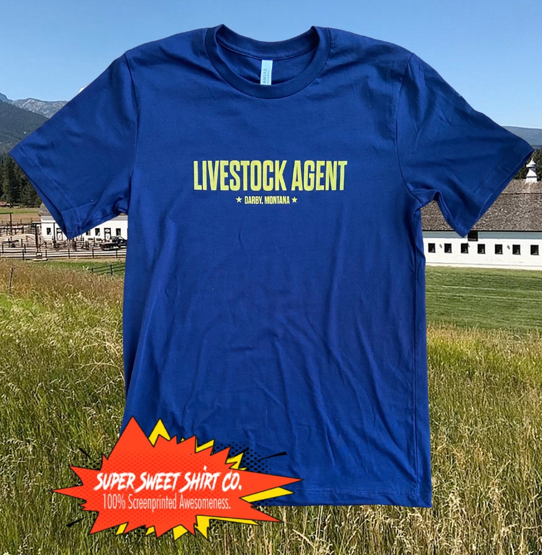 Livestock Agent Tshirt, Montana, Cowboy, Western, Country Shirt, Farming, USA, Gift for Him