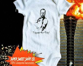 Die Hard Bodysuit, Baby Gift, baby shower gift, New Dad, New Mom Gift, Expecting Mom Gift, Bruce Willis, Gender Neutral Baby Clothes, Infant