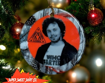 Booger Revenge of the Nerds Holiday Ornament, Fun ceramic decor for Christmas tree, Perfect gift for nostalgic movie lovers