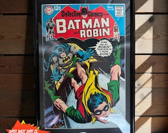 Framed Vintage Batman Comic Book – Detective Comics #381 (1968) – 57 Years Old – UV-Protected Display