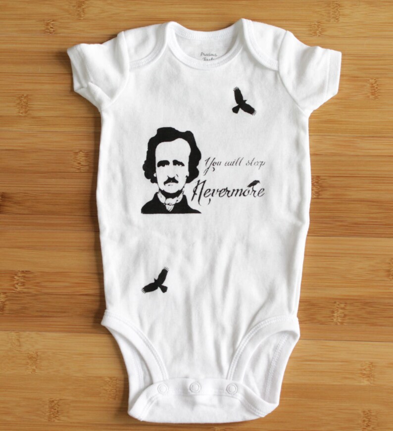 Edgar Allan Poe Bodysuit Cool Baby Clothes Unisex Baby Etsy