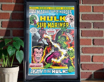 Marvel Super-Heroes Vol. 1 (1972) – 53-Year-Old Vintage Marvel Comic, Framed & Matted