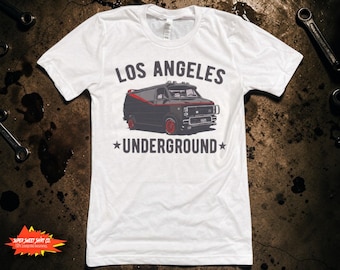 A-Team Shirt Los Angeles Underground | 80s Action TV Show T-Shirt | Retro B.A. Baracus Fan Tee | Classic TV Nostalgia Gift