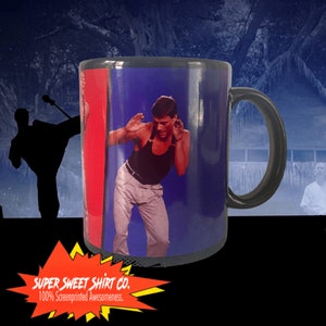 Van Damme Dance Becher, Kickboxer Becher, Becher mit Keramikgriff, Kaffeetasse, Teebecher, Kaffee Geschenk, Kaffee-Liebhaber, Bloodsport, Selbstverteidigung, Cyborg
