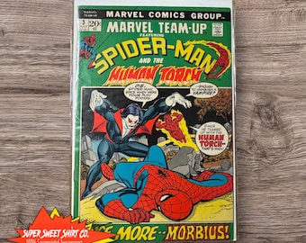 Marvel Team-Up #3 (1972) | 3rd Appearance of Morbius | Spider-Man & Human Torch | G/VG