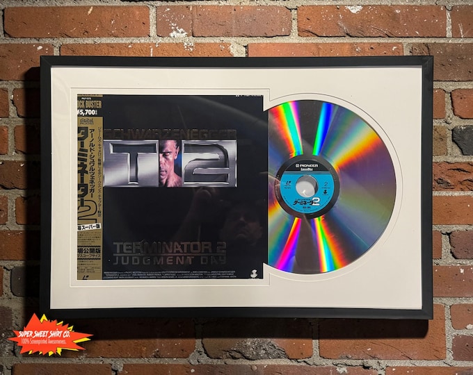 Featured listing image: Terminator 2 Judgment Day Japan Laserdisc PILF-1375 WS w/Obi | Brand New Unwatched | Framed & Double Matted Display
