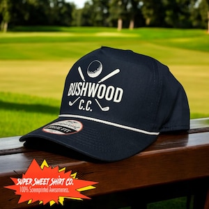 Bushwood Country Club Hat, Caddyshack Inspired Golf Cap, Perfect for Golfing, Funny Gifts for Golf Enthusiasts, 80s Retro
