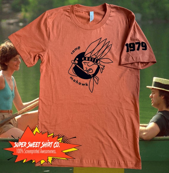 70〜80s CAMP MAC football T-shirt Camp Mohawk 1979 Shirt, Meatballs Shirt, T-shirt, 80s Comedy Cool